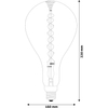 Avide LED Jumbo Filament Rialto Amber izzó 8W E27 2400K Dimmable