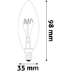 Avide LED Soft Filament izzó 3W, E14, 2700K, 360°