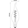 Avide LED Soft Filament Candle izzó 3W, E14, 2700K, 360°