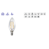 Kanlux LED Filament izzó 4,5W, E14, 4000K, nappali fehér