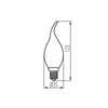 Kanlux LED Filament izzó 2,5W, E14, 1800K, meleg fehér