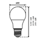 Kanlux IQ-LED, E27, 10,5 W, 2700K, meleg fehér, 1060 lm