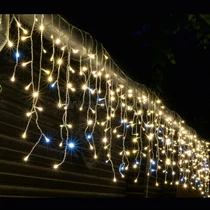 Home LED-es jégcsap fényfüggöny, sziporkázó, 10m
