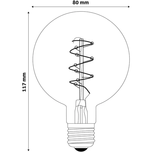 Avide LED Soft Filament G80 5W E27 EW 2700K