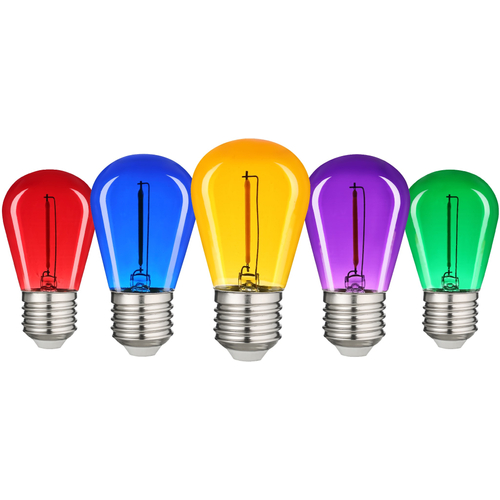 Avide Dekor LED Filament 0.6W, E27 (Zöld, Kék, Sárga, Piros, Lila)