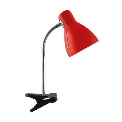 Strühm Kati asztali lámpa, E27, piros, clips