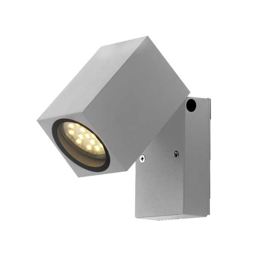 Optonica LED kültéri fali lámpa, IP44, ezüst, 1xGU10