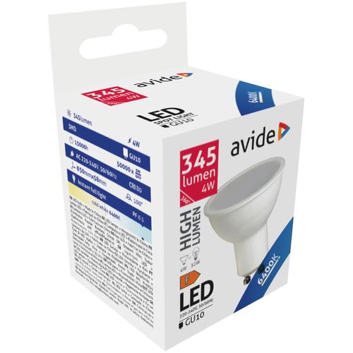 Avide LED Spot Alu+plastic 4W GU10 CW 6400K