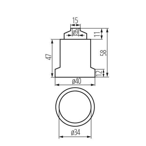 Kanlux E27-D foglalat