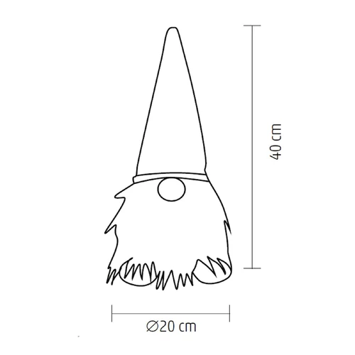 Home LED-es ülő manó, melegfehér