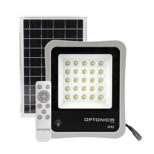 Optonica LED napelemes reflektor 8W, 500lm, hideg fehér, 6000K 