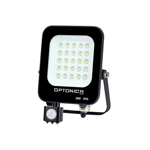 Optonica LED Reflektor 20W, mozgásérzékelő, 1800lm, nappali fehér, 4500K, IP65 