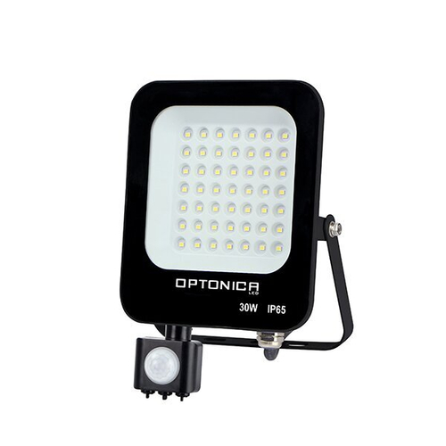 Optonica LED Reflektor 30W, mozgásérzékelő, 2700lm, hideg fehér, 6000K, IP65 