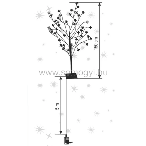 Home LED-es cseresznyefa dekoráció, 150cm