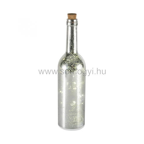 Home dekorációs üvegpalack, ezüst