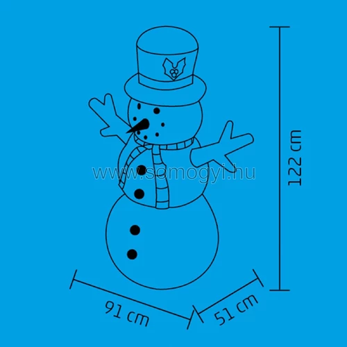 Home felfújható hóember, 122cm